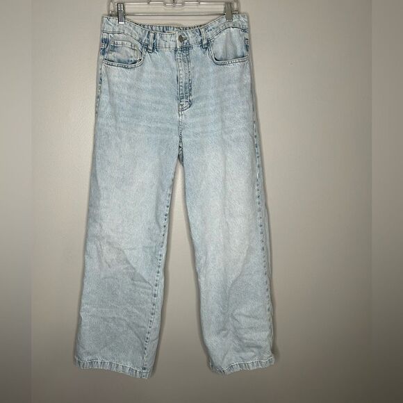Zara Wide Leg Light Wash Jeans NWOT - Picture 1 of 3